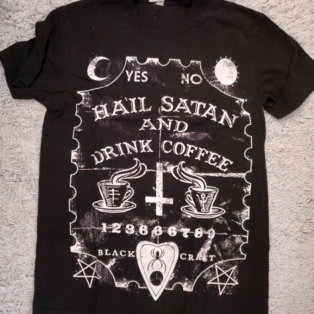 Black craft cult drink coffee tee shirt